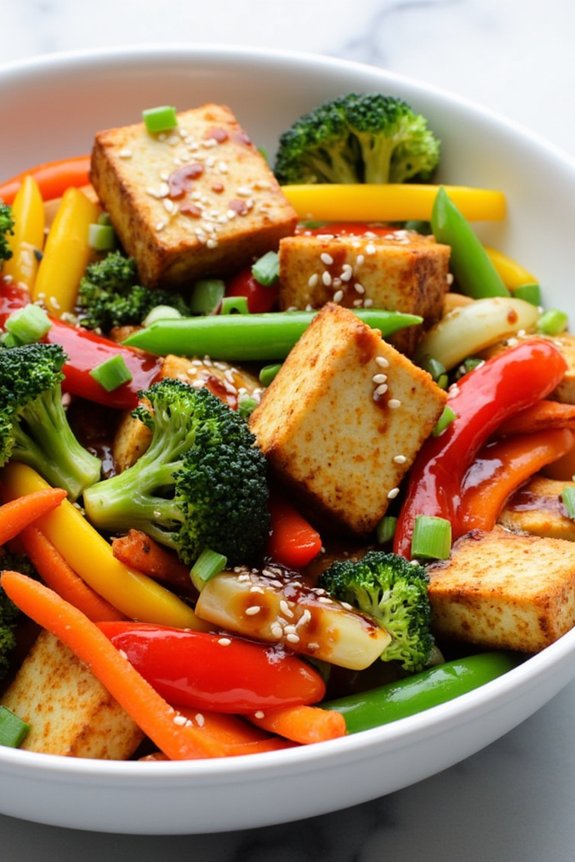 vibrant nutritious veggie stir fry