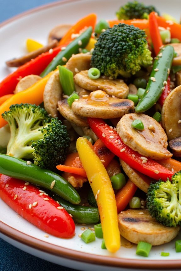 vibrant nutritious veggie stir fry