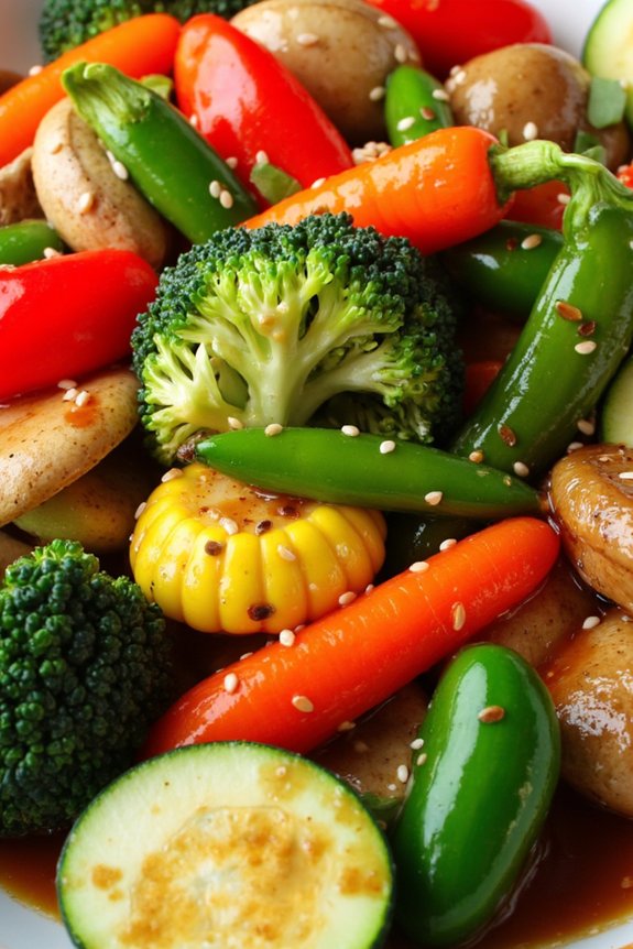 vibrant nutritious veggie stir fry