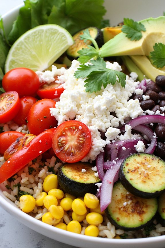 vibrant roasted veggie bowl