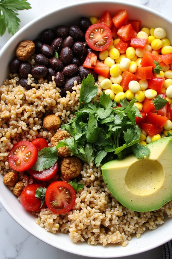 vibrant southwest quinoa bowl