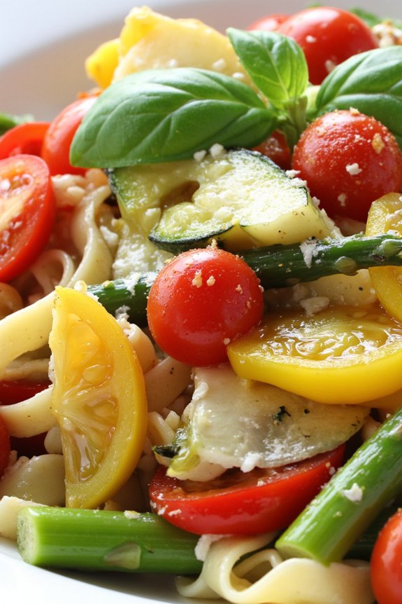 vibrant summer vegetable pasta
