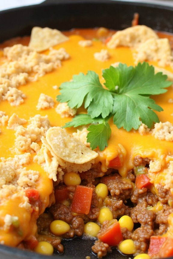zesty beef taco casserole