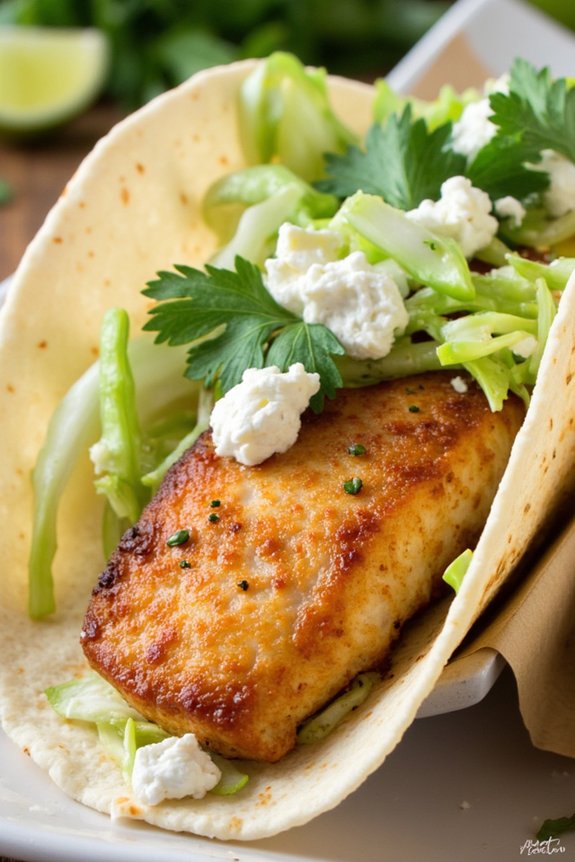 zesty lemon butter fish tacos