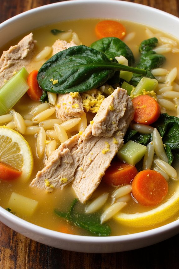 zesty lemon chicken soup