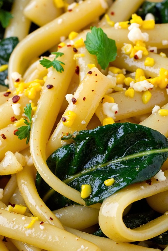 zesty lemon garlic pasta