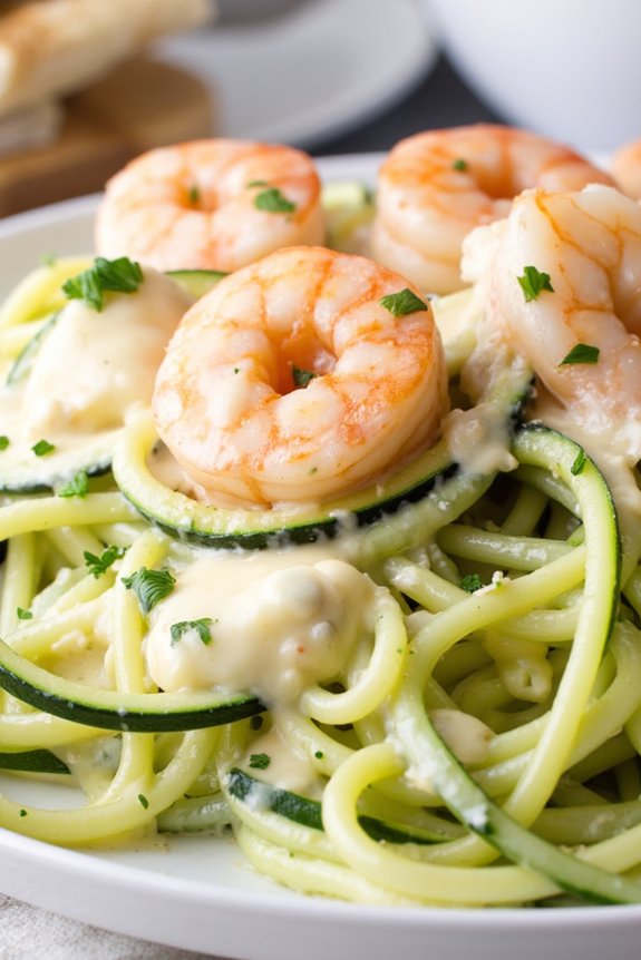 zucchini noodles with shrimp